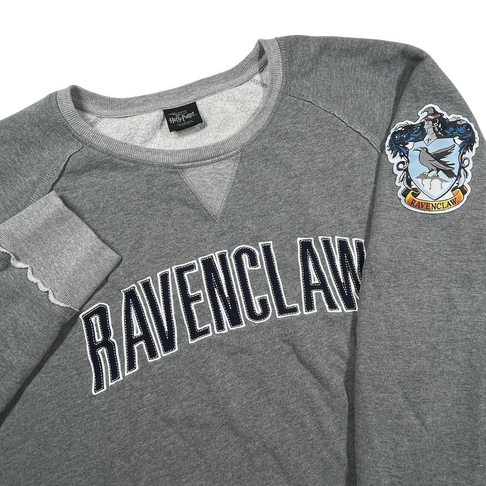 Universal Studios Ravenclaw Sweatshirt Women XL Gray Raglan Harry Potter 30456